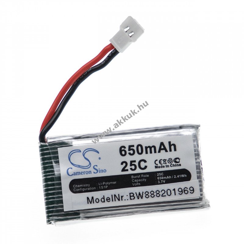 Helyettesítõ akku Cheerson CX-30W típus H107C-A24, 650mAh