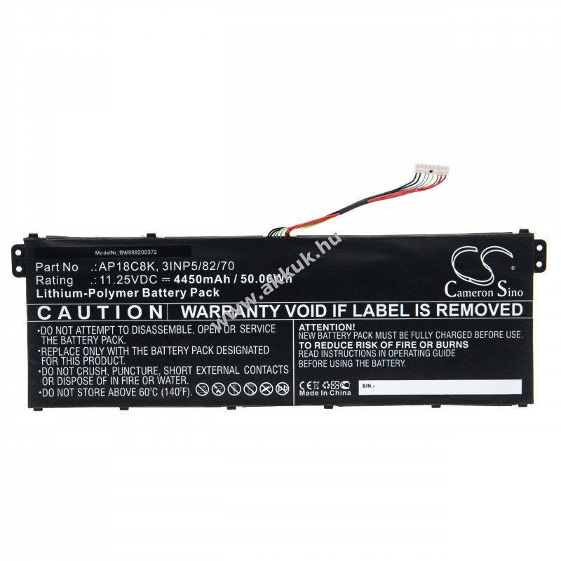 Helyettesítõ akku Acer Swift 3 SF314-57G-7448 4450mAh