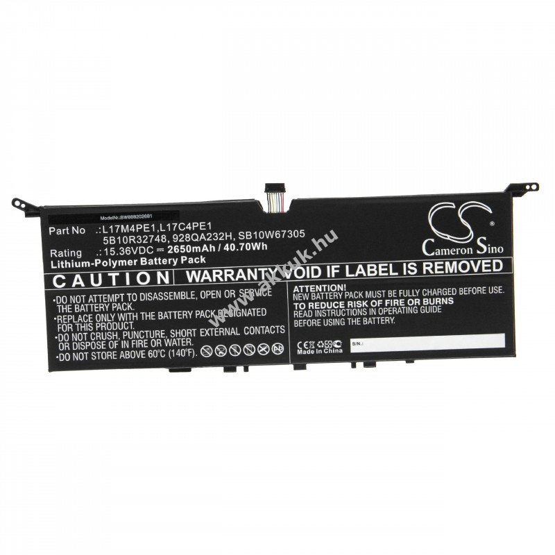Helyettesítõ akku Lenovo Yoga S730 2650mAh