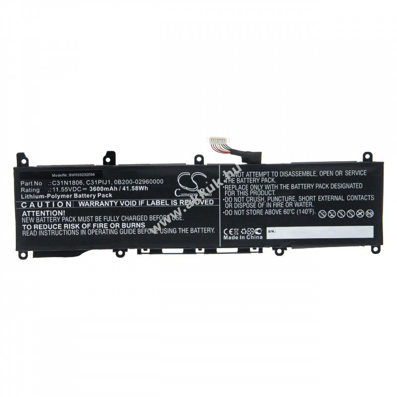 Helyettesítõ akku Asus X330FA-3G 3600mAh