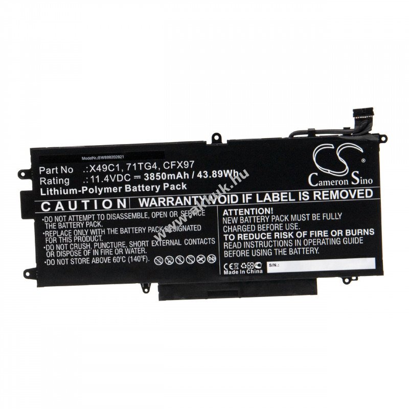 Helyettesítõ akku Dell Latitude 5289 2-in-1 3850mAh
