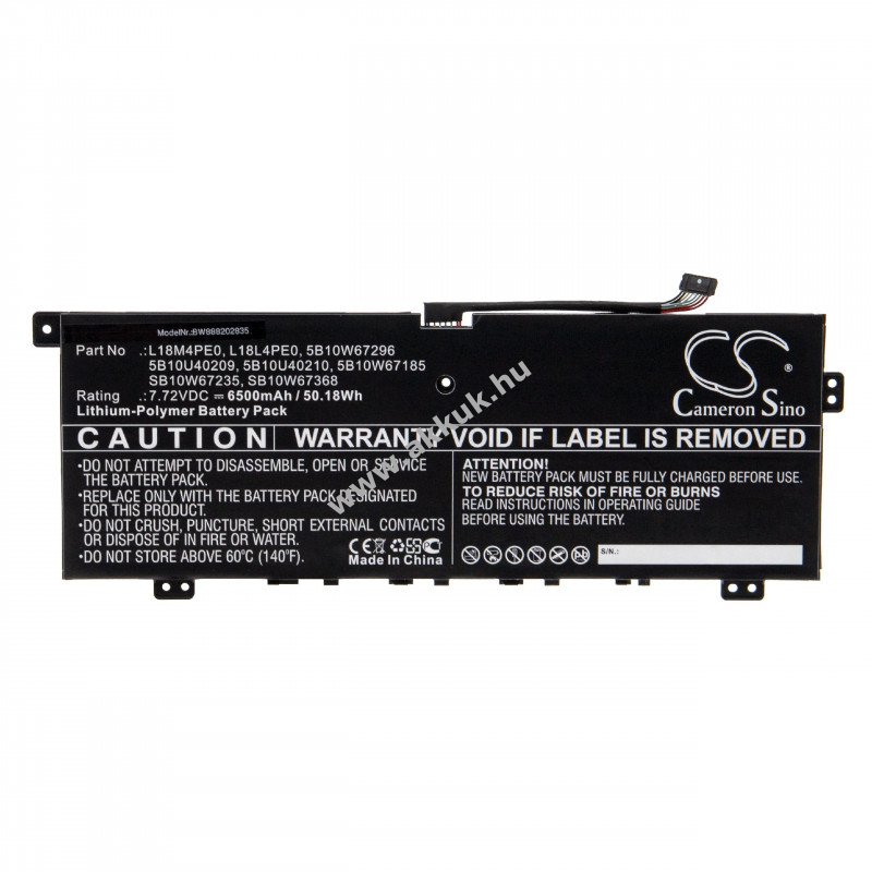 Helyettesítõ akku Lenovo Yoga C740 14 6500mAh