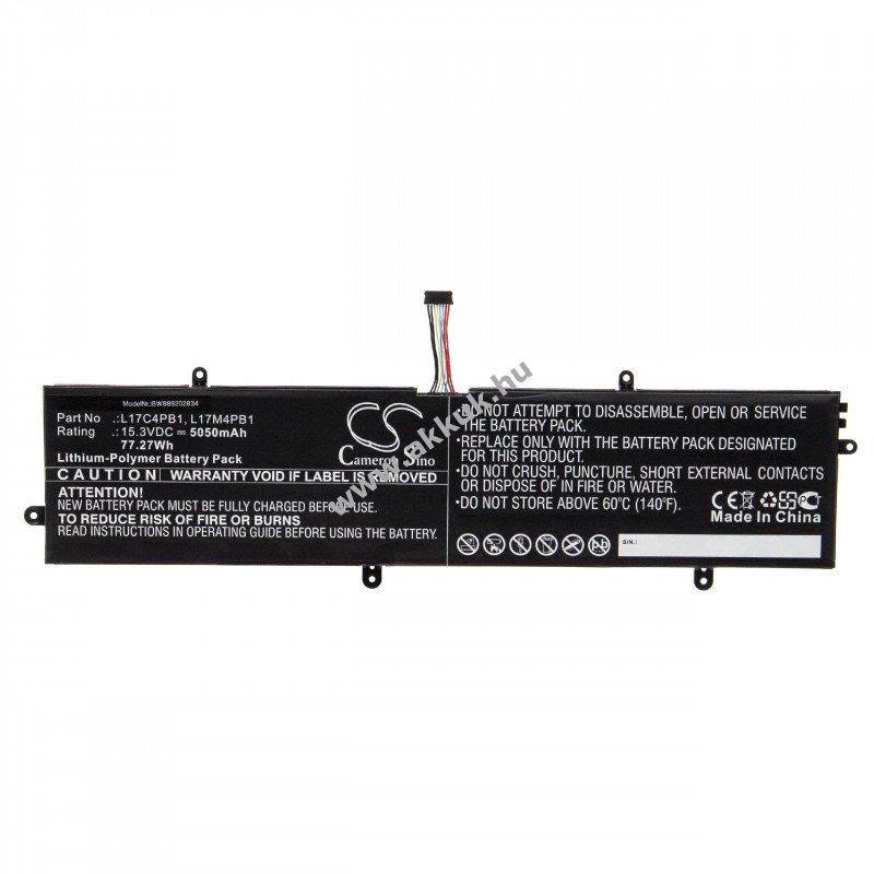 Helyettesítõ akku Lenovo 720S-15 5050mAh