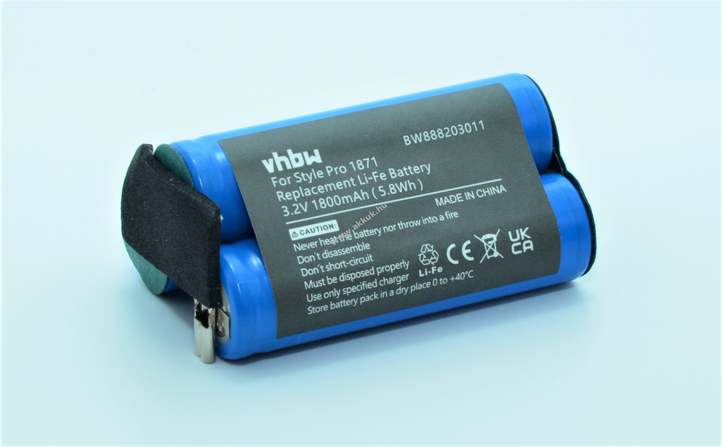 Helyettesítõ akku Moser Chrom Style Pro 1871 1800mAh