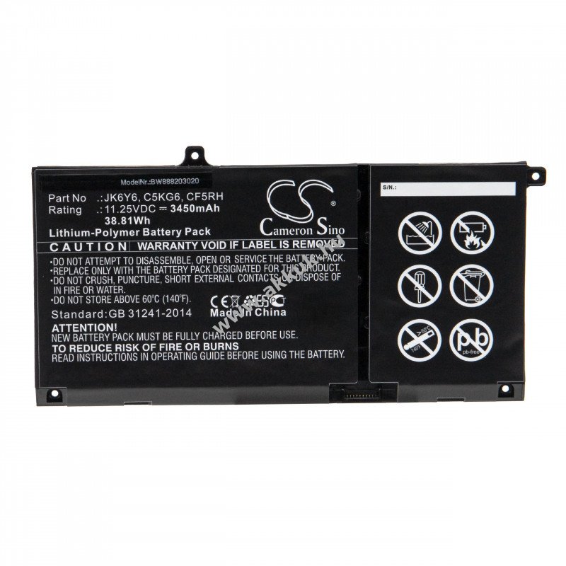 Helyettesítõ akku Dell Inspiron 13 5301 3450mAh