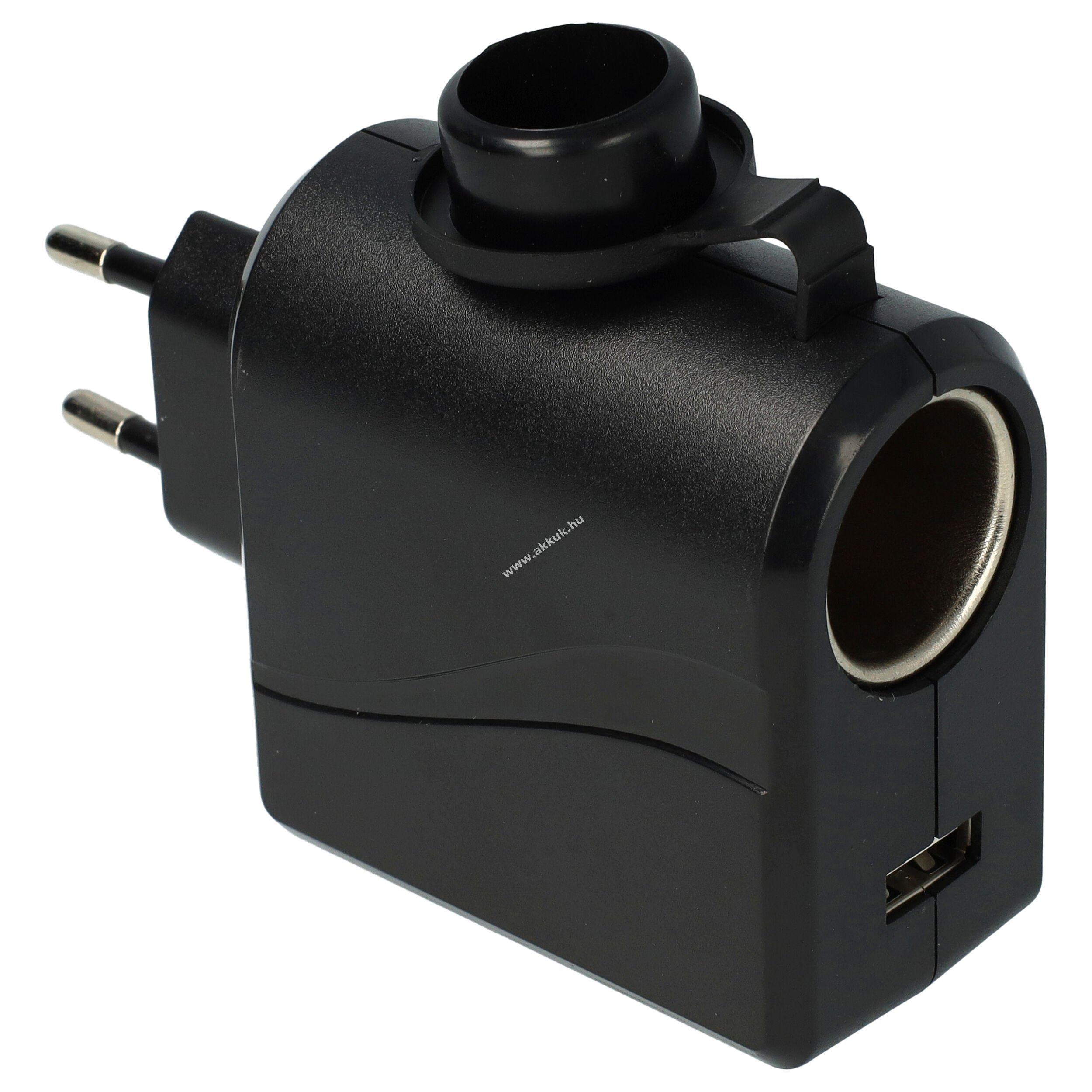 Adapter hálózati töltõ 220V-> autós töltõ 12V 3A töltõáram feszültségátlakító + USB aljzat