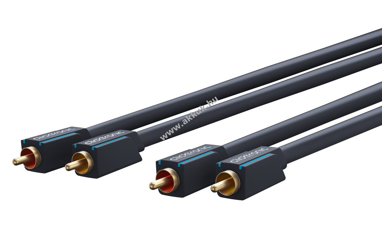 Clicktronic prémium sztereó RCA (cinch) kábel 2xRCA (cinch) dugó 0,5m OFC belső