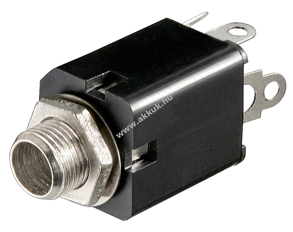 Goobay 6,35mm sztereó jack beépíthető aljzat női zárt kivitel 3 pólus