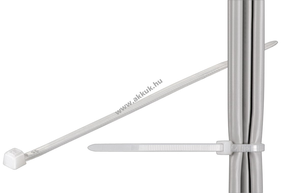 Goobay kábelkötegelő 2,5mmx200mm nylon időjárásálló átlátszó-fehér
