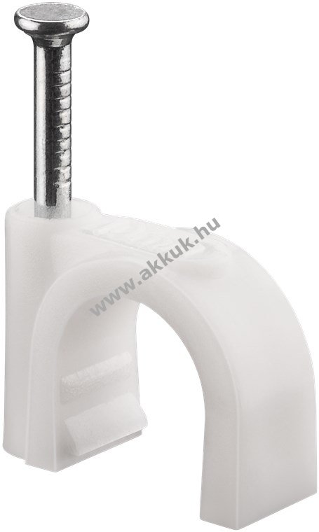 Goobay kábelbilincs 10mm fehér 100db/csomag előre szerelt szeggel
