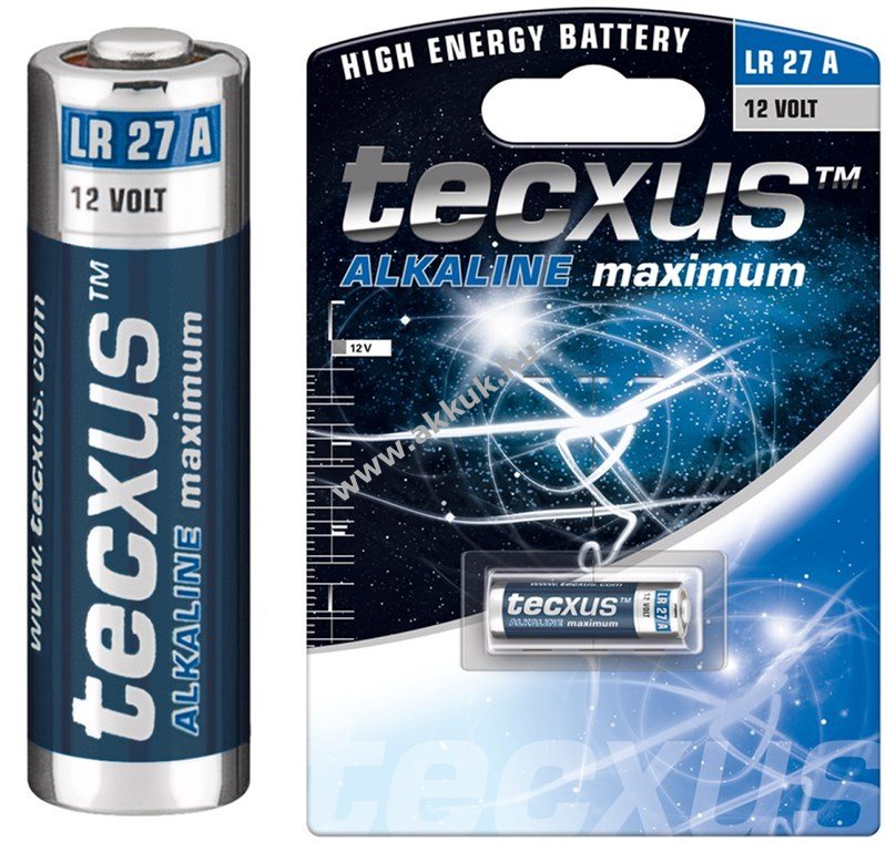 Tecxus Alkaline maximum LR27/A27 elem 12V 1db/csomag alkáli-mangán
