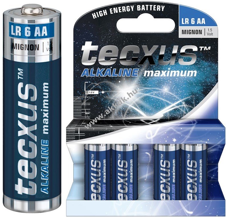 Tecxus Alkaline maximum LR6/AA Mignon ceruza elem 1,5V 4db/csomag alkáli-mangán