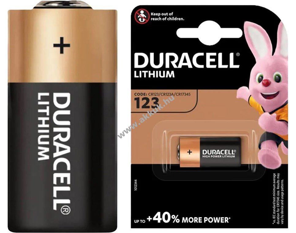 Duracell Ultra Photo CR123A (DL123) 3V 1db/csomag elem Lítium