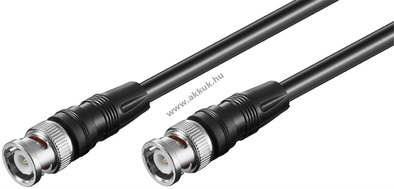 Goobay BNC videókábel RG59 75Ohm kétszeresen árnyékolt BNC dugó-BNC dugó 2m
