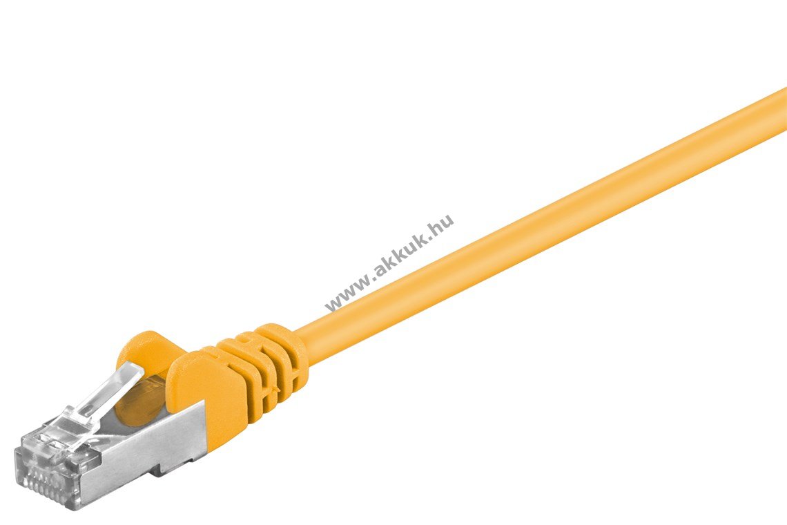 Goobay CAT-5e patchkábel F/UTP CCA sárga 1m RJ45