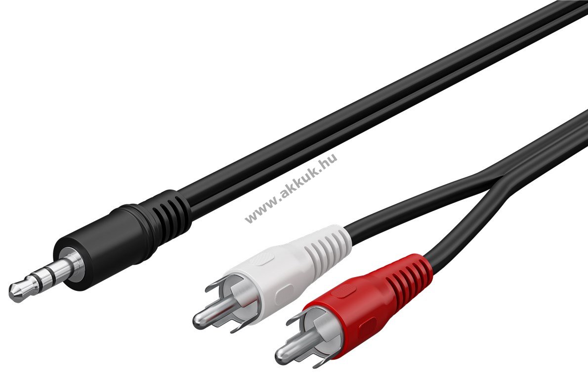 Goobay AUX audio adapterkábel 3,5mm jack 2x RCA (cinch) csatlakozó sztereó