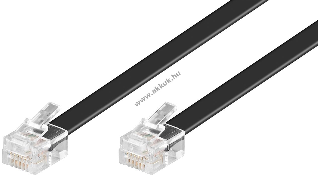 Goobay RJ12-RJ12 telefonkábel 6m rézzel kasírozott alumíniumvezető (CCA) 6P6C