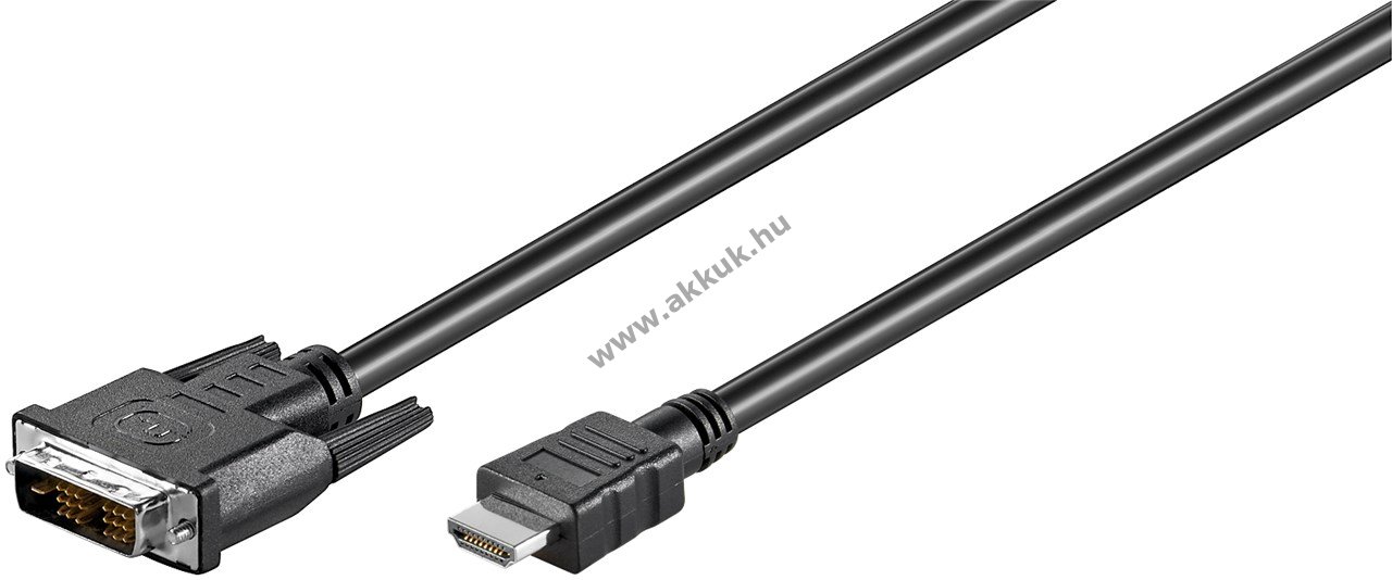 Goobay DVI-D/HDMI kábel DVI-D Single-Link (18+1 pin) HDMI Type A 2m