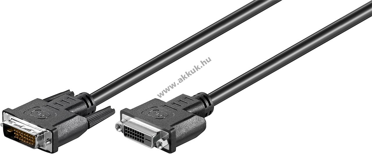 Goobay DVI-D Dual Link 24+1 2m hosszabbító kábel nikkelezett