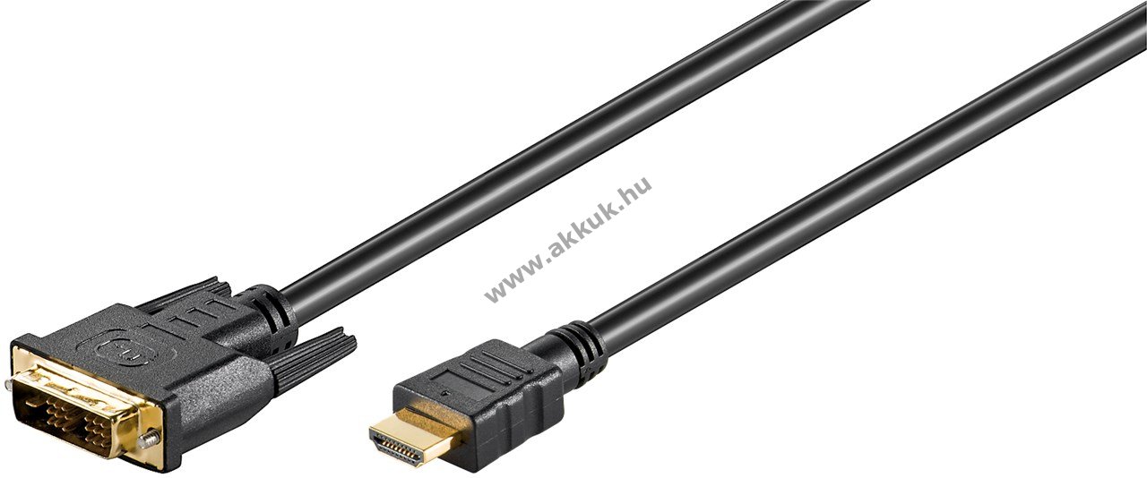 Goobay DVI-D (18+1) Single-Link - HDMI A kábel 5m