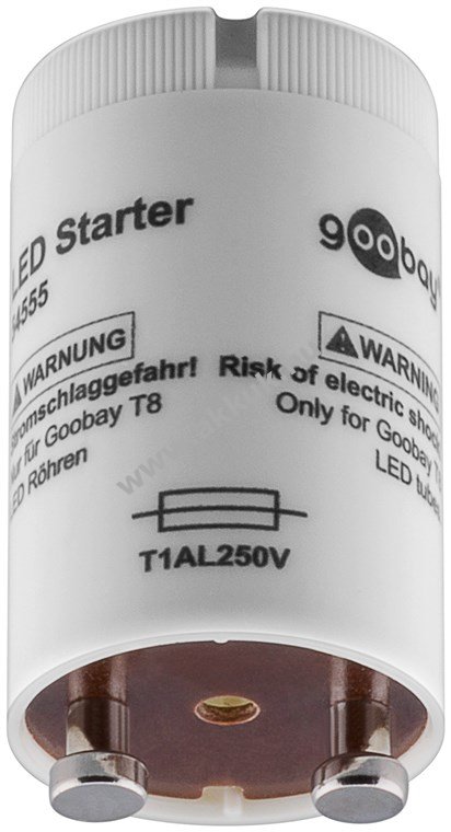 Goobay LED-starter T8 bajonett 13,0mm 230V 30W IP20