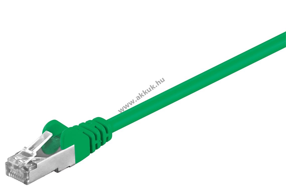 Goobay CAT5e SF/UTP patchkábel zöld CCA 3m