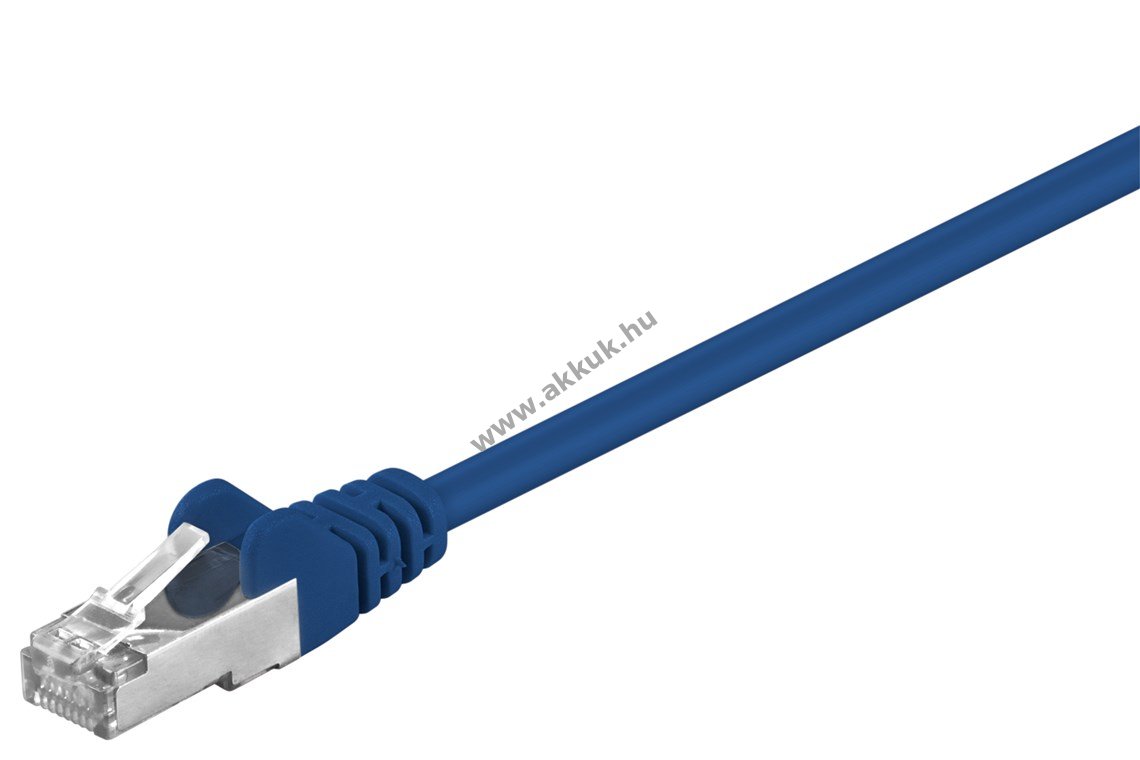 Goobay CAT5e SF/UTP patchkábel kék CCA 1m RJ45