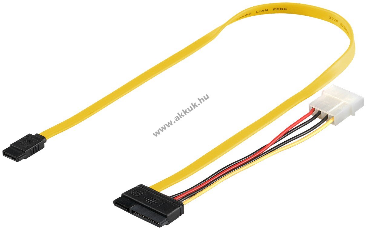Goobay PC SATA adatkábel 1,5Gbit/s/3Gbit/s/6Gbit/s Standard csatlakozó > SATA L-típus m