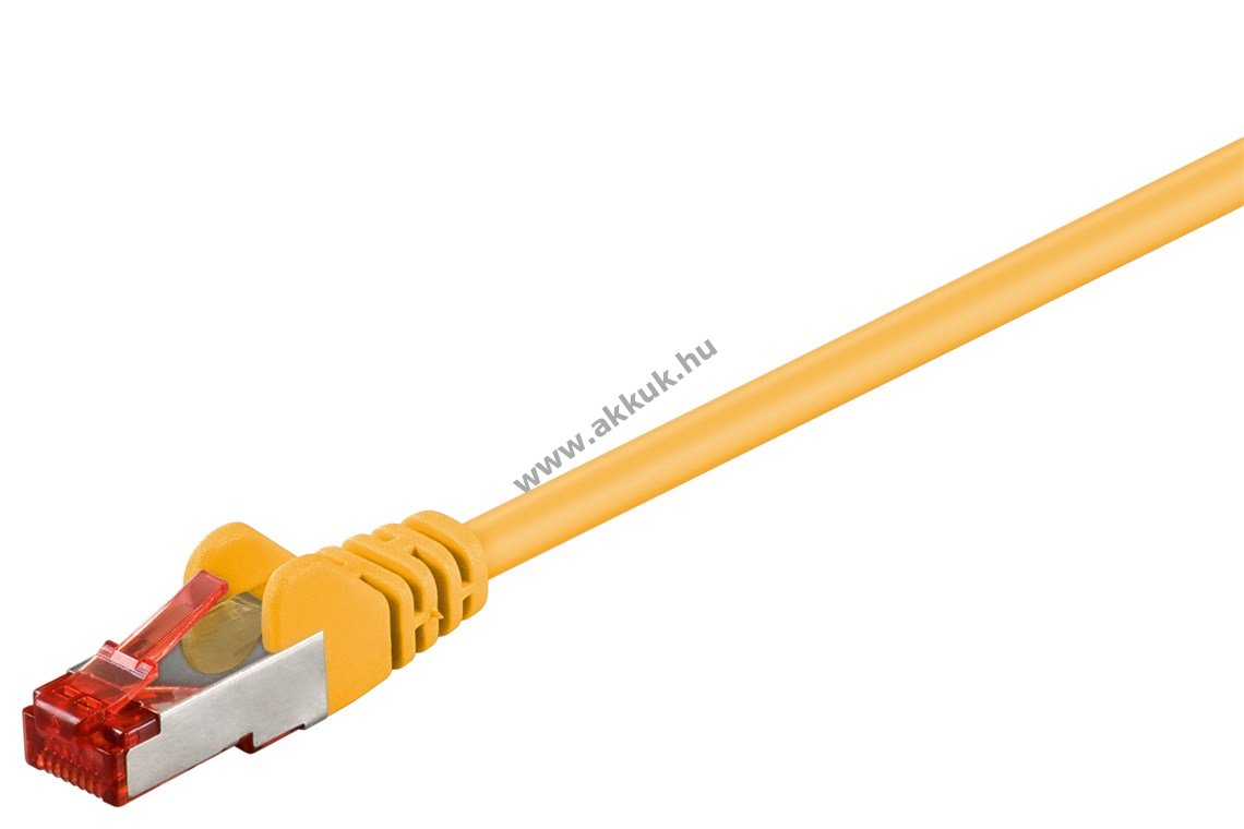 Goobay CAT6 S/FTP (PiMF) patchkábel CU LSZH 50m sárga