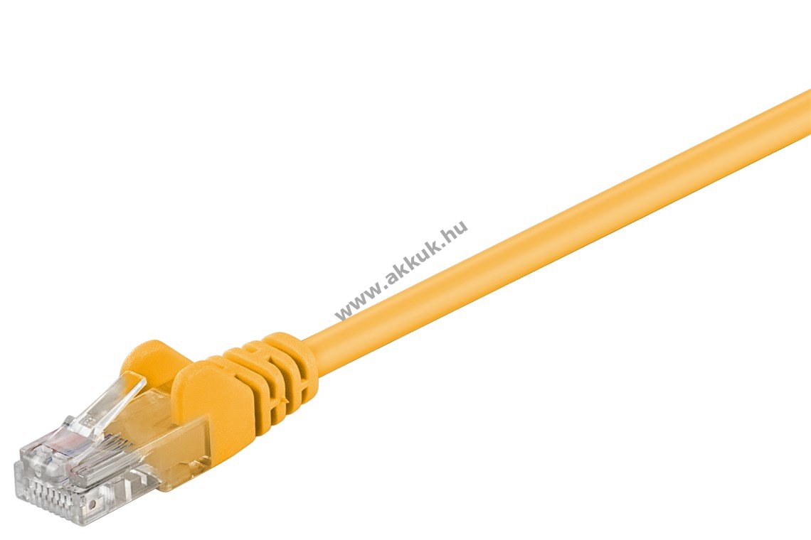 Goobay CAT5e U/UTP patchkábel 2m sárga CCA RJ45