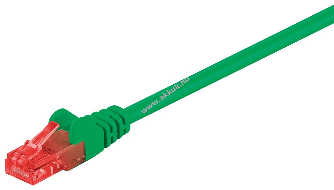 Goobay CAT6 U/UTP patchkábel CCA 20m zöld RJ45