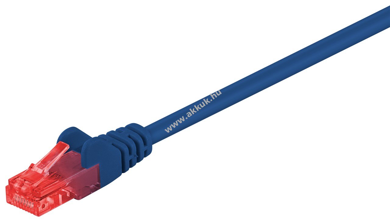 Goobay CAT6 patchkábel U/UTP kék CCA 0,5m