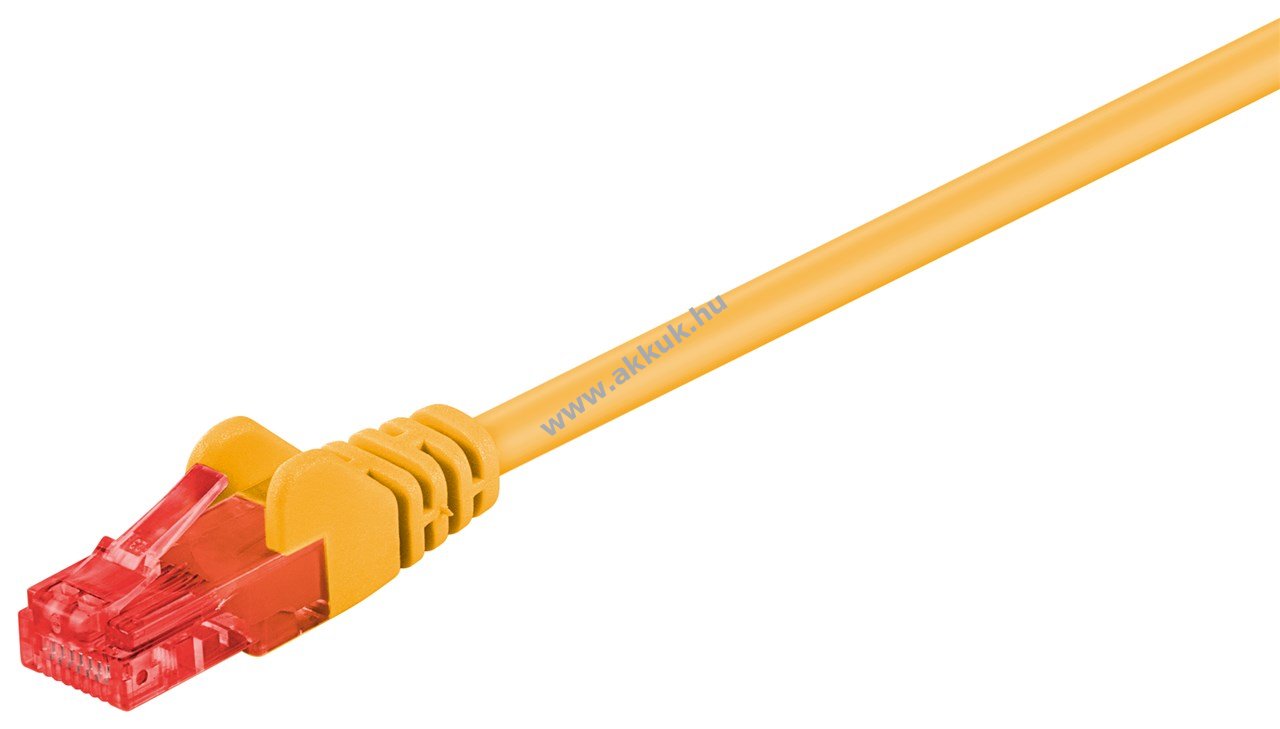 Goobay CAT6 U/UTP patchkábel 0,5m sárga CCA