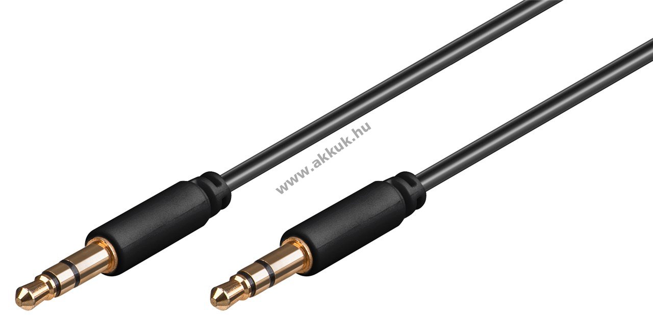Goobay AUX audio kábel 3,5mm sztereó 3-pólusú vékony réz csatlakozó 1,5m