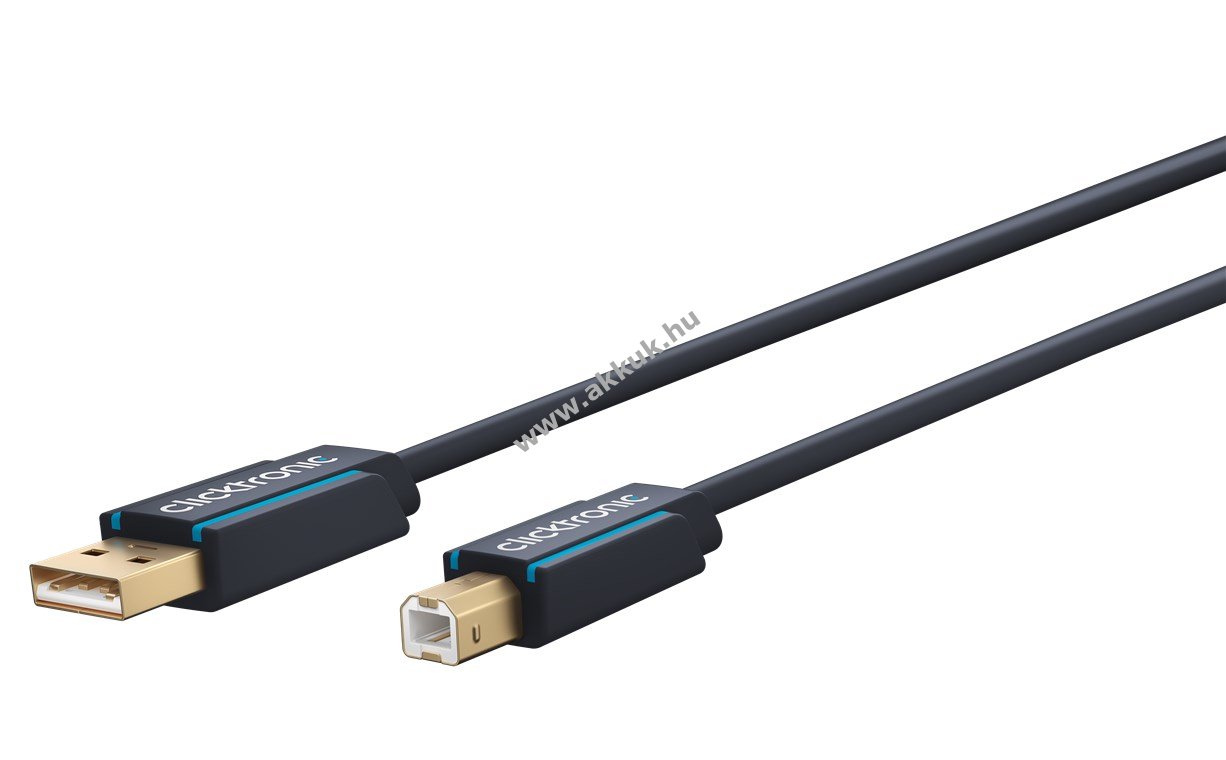 Clicktronic USB-A USB-B 2.0 adapter kábel 3,0m 480Mbit/s