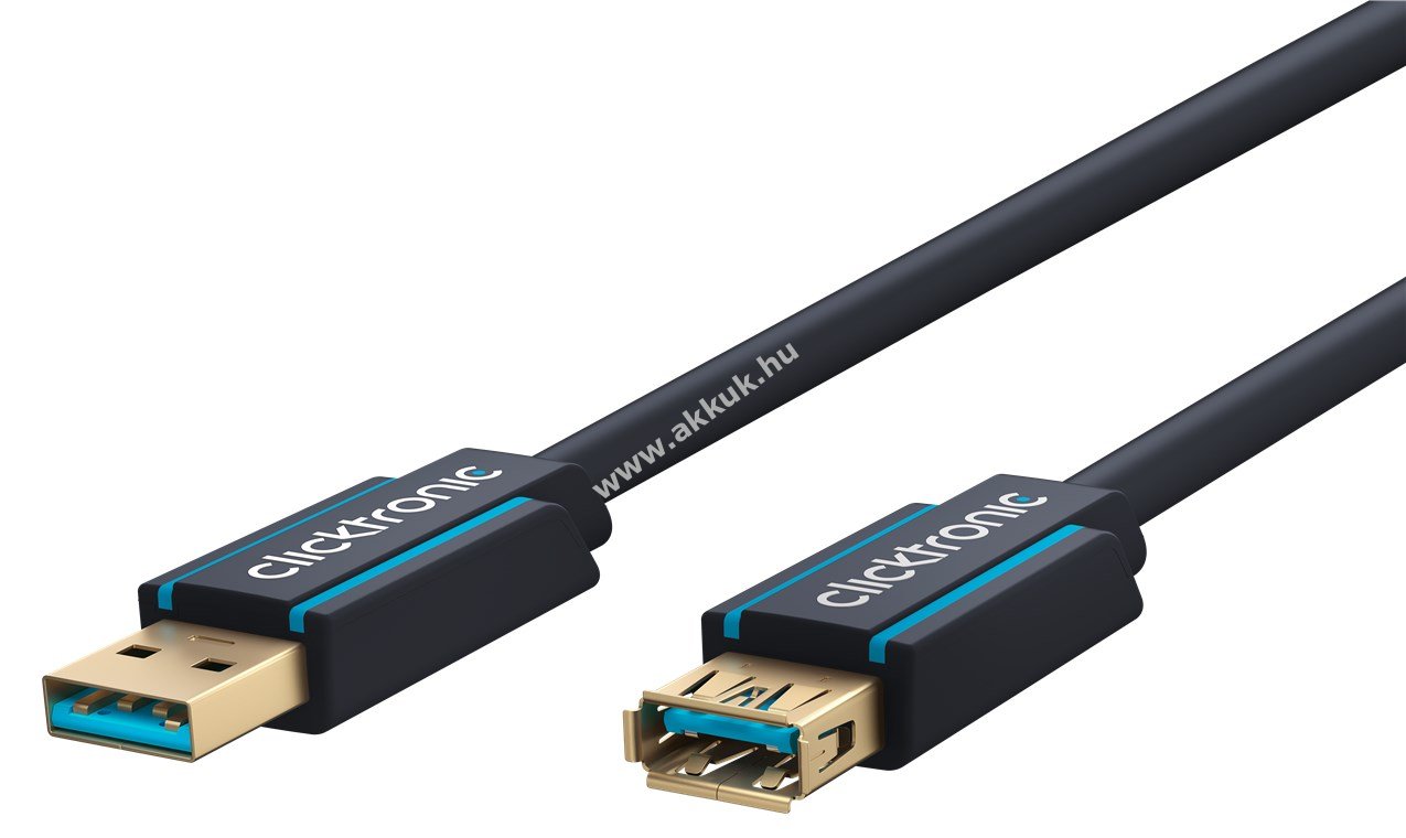 Clicktronic USB-A hosszabbító kábel 3m USB3.0 5Gbit/s