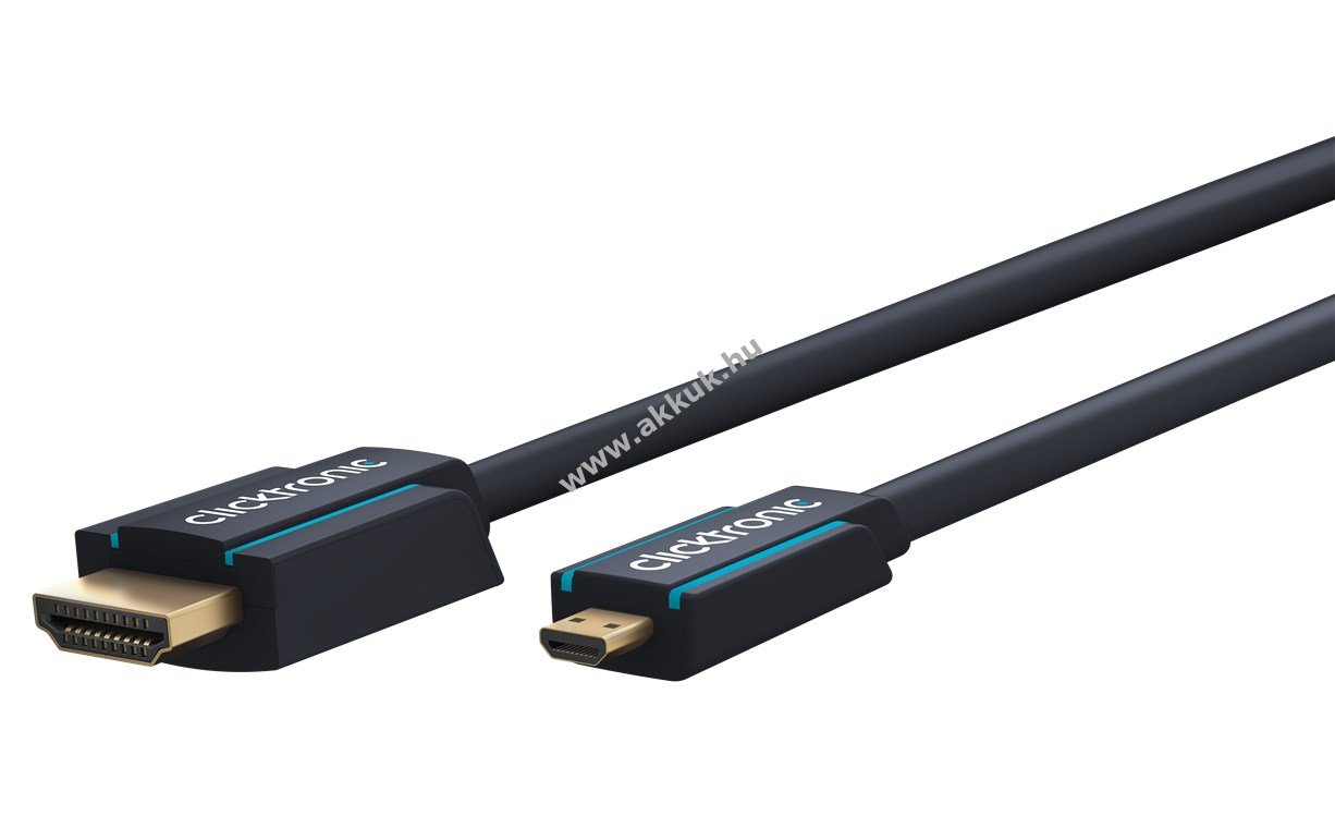 Clicktronic HDMI-Micro-HDMI adapterkábel 4K@30Hz 5m