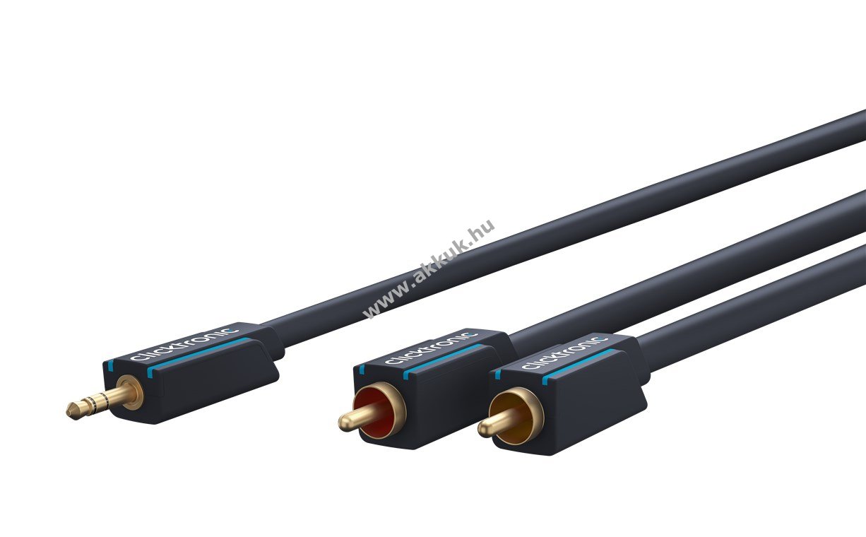 Clicktronic 3,5mm AUX-RCA (cinch) adapterkábel sztereó 1x3,5mm 2xRCA (cinch) 7,5m OFC