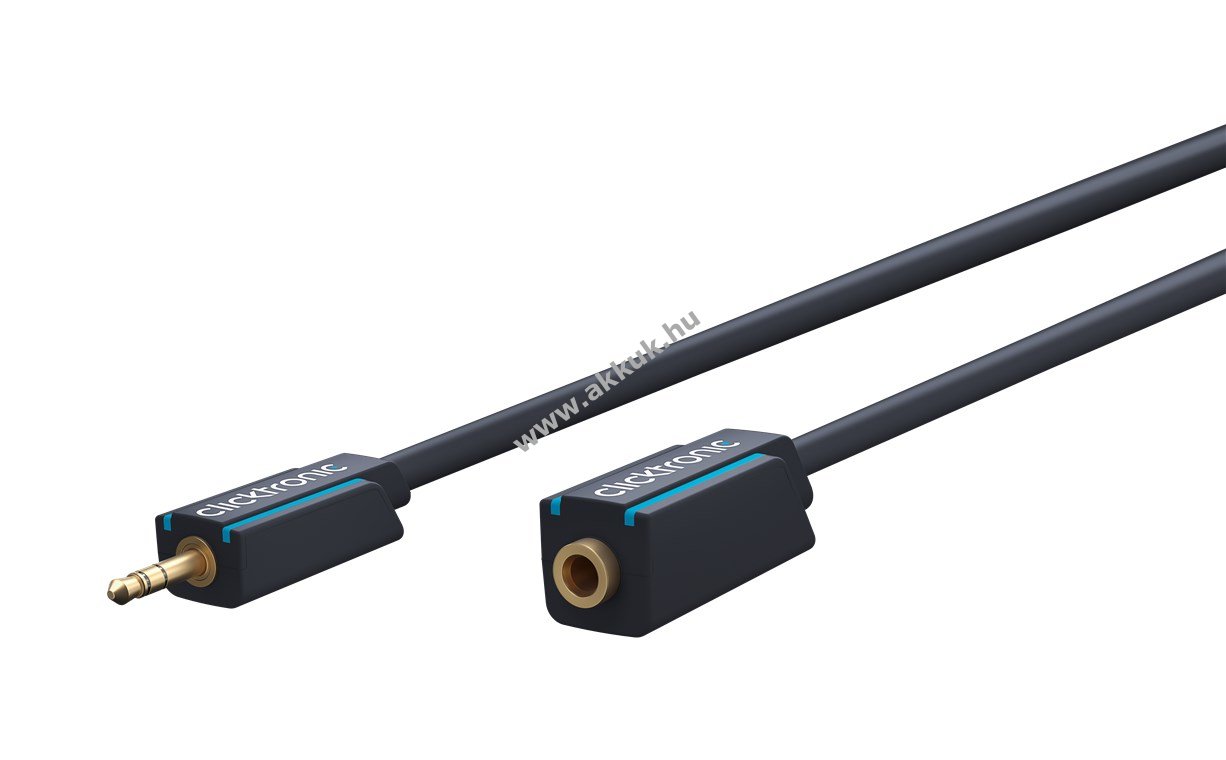 Clicktronic 3,5mm AUX hosszabbítókábel sztereó 1,5m OFC 24 karátos aranyozott csatlakozó