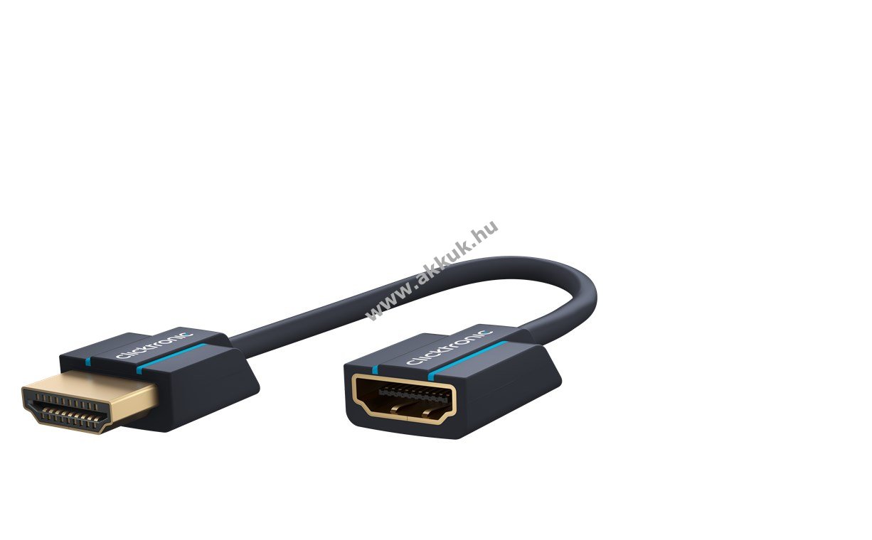 Clicktronic High-Speed HDMI szögadapter 0.1m 4K50/60Hz Ethernet aranyozott érintkezők