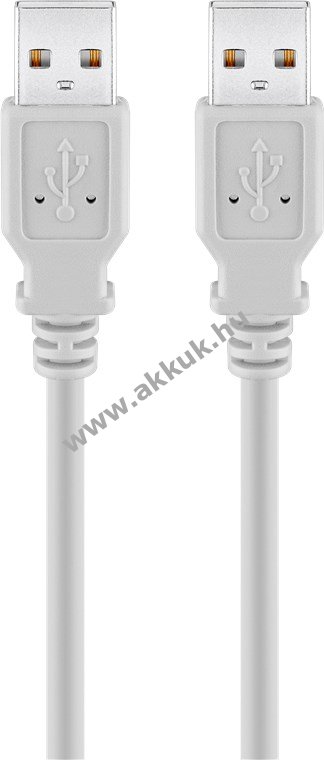 Goobay USB-A kábel 3m szürke 2,5W 0,5A 480Mbit/s USB2.0
