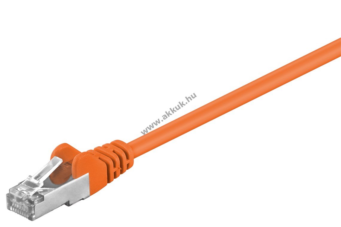 Goobay CAT5e F/UTP patchkábel 1m narancs CCA