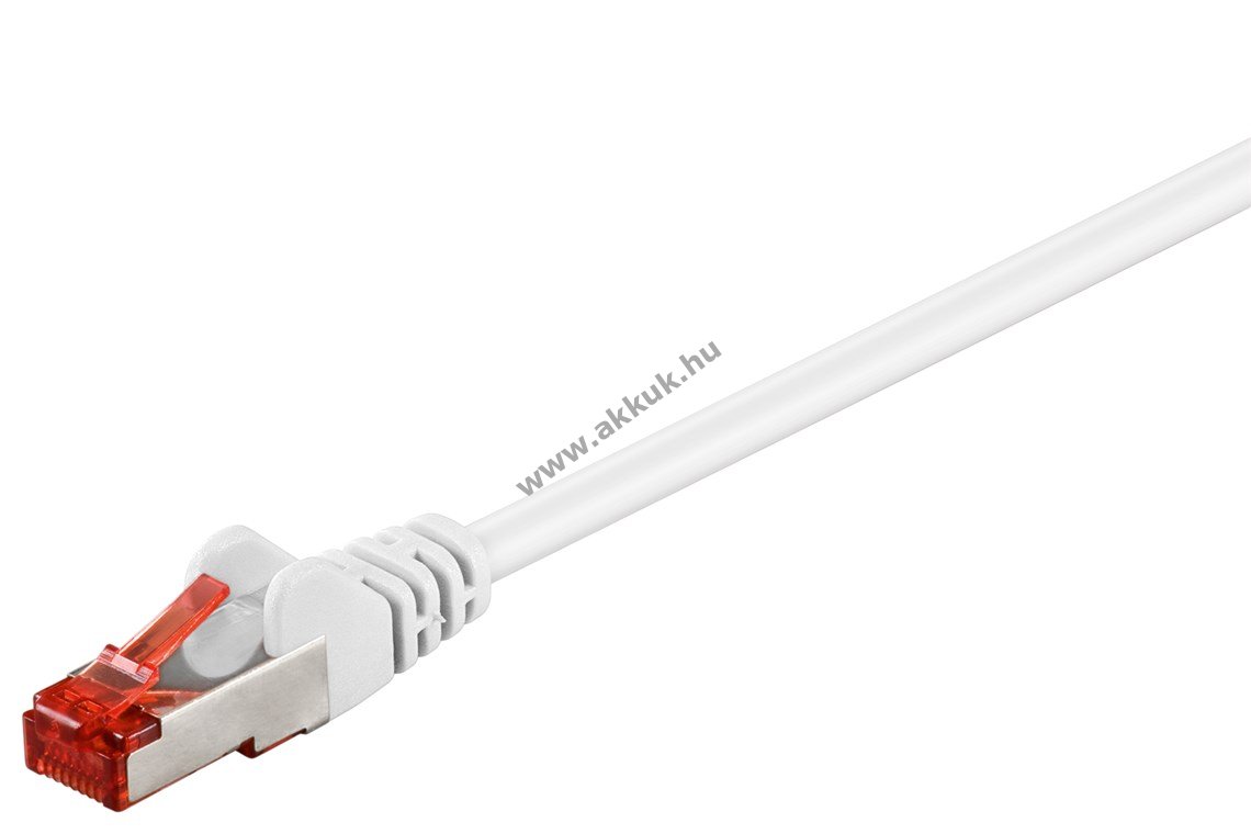 Goobay CAT-6 S/FTP (PiMF) patchkábel 7.5m CU LSZH fehér