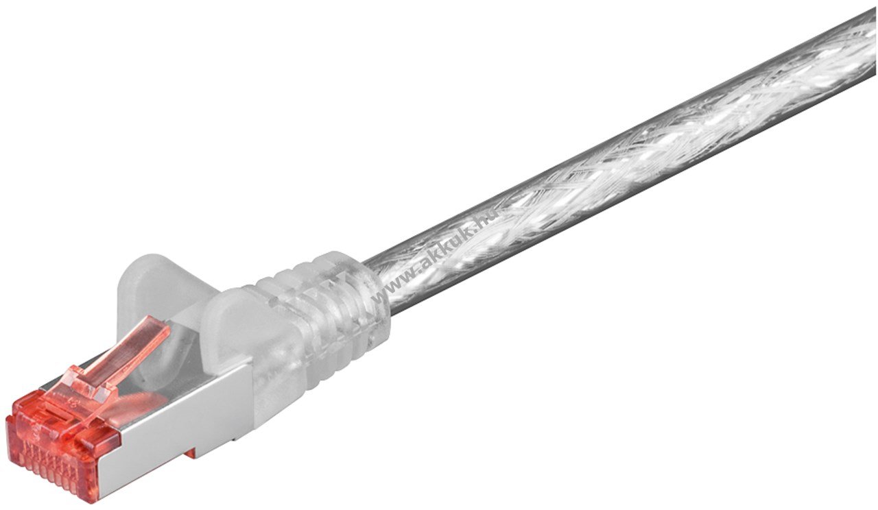 Goobay CAT6 S/FTP (PiMF) patchkábel 5m LSZH CU átlátszó RJ45