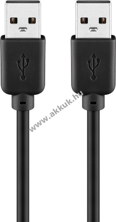 Goobay USB-A kábel 1,8m fekete 0,5A 2,5W 480Mbit/s USB2.0