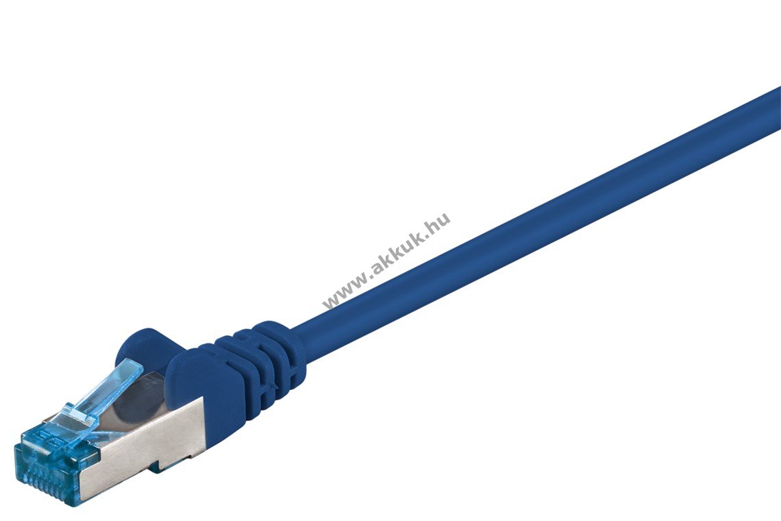 Goobay CAT-6A patch kábel S/FTP (PiMF) kék CU LSZH 3m