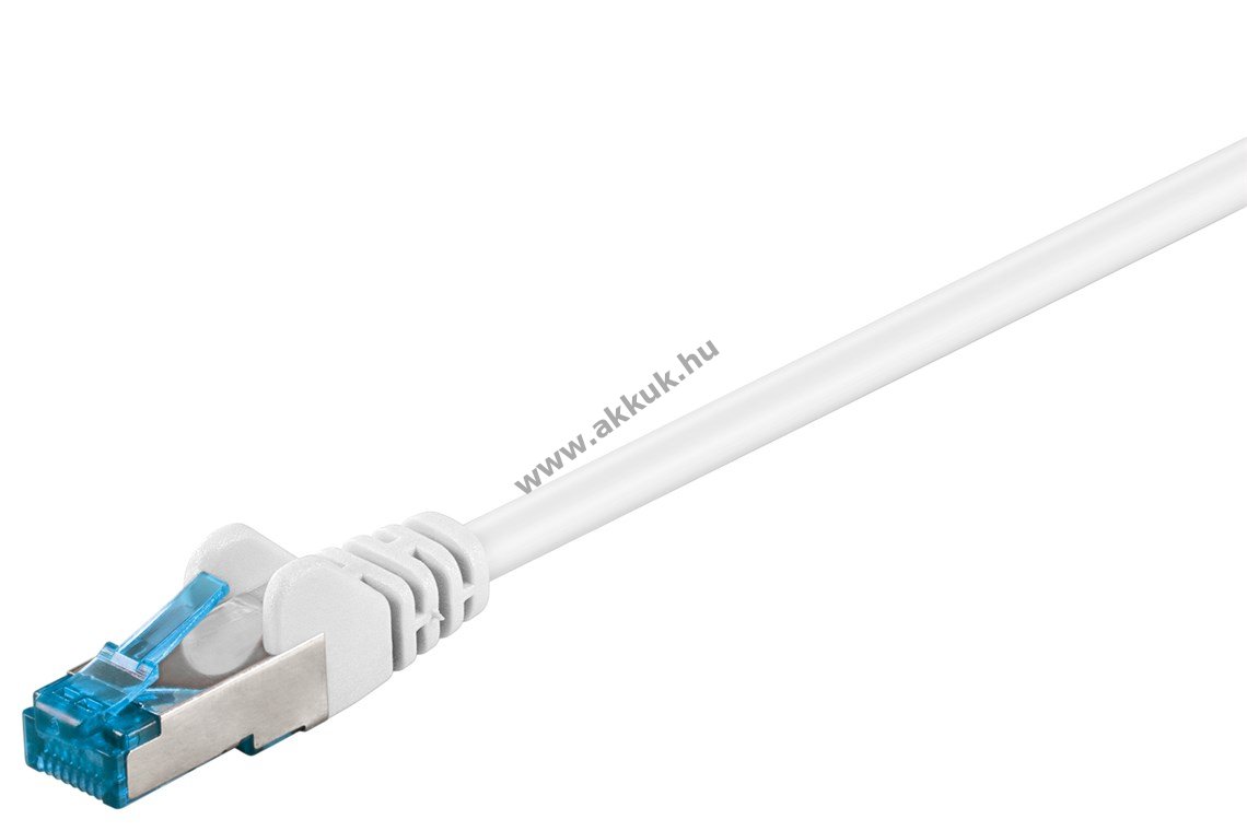 Goobay CAT-6A S/FTP (PiMF) patchkábel 20m fehér CU LSZH
