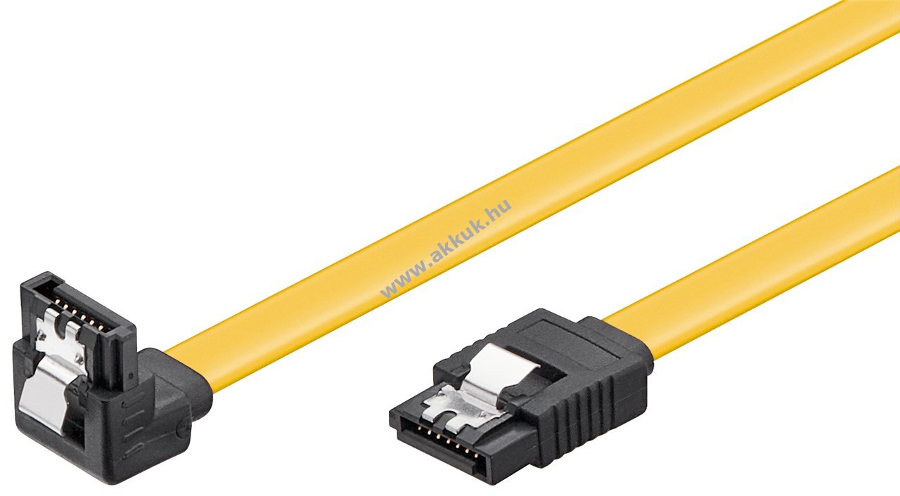 Goobay SATA adatkábel 6Gbit/s 90° L-típus > L-típus 0,3m rögzítős