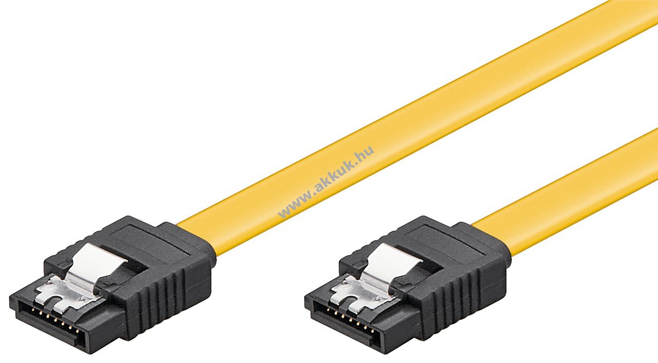 Goobay SATA adatkábel 6Gbit/s L-típus > L-típus zárral 0,7m