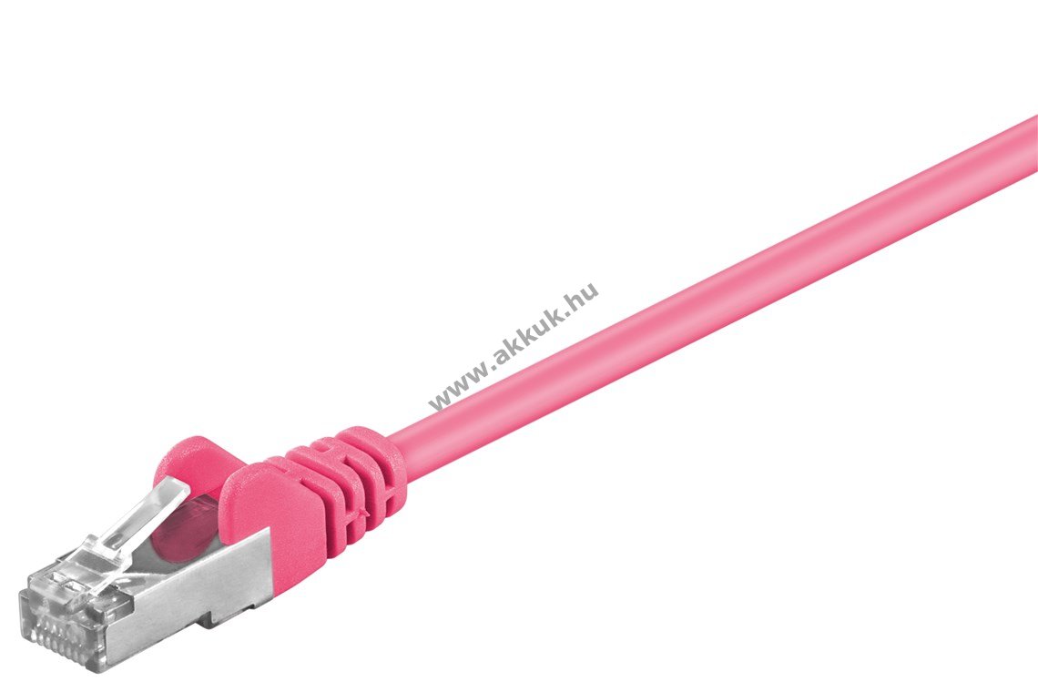 Goobay CAT5e SF/UTP patchkábel 0,25m magenta CCA